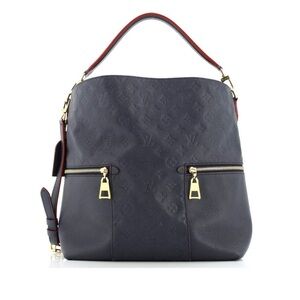 Louis Vuitton Melie Handbag Marine Rouge Navy Blue Empreinte Leather